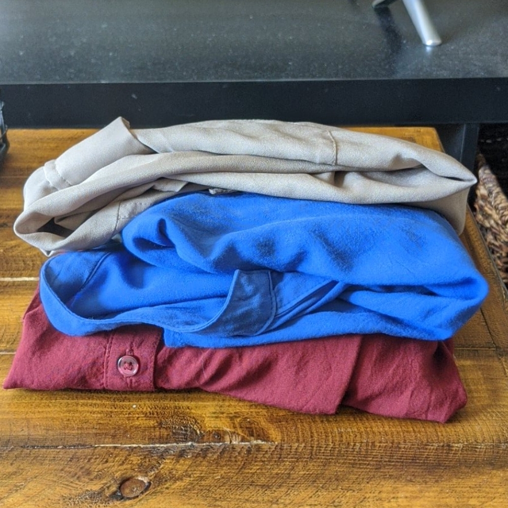 "Mystery" Bundle: X3 Button Down Blouses - image 3